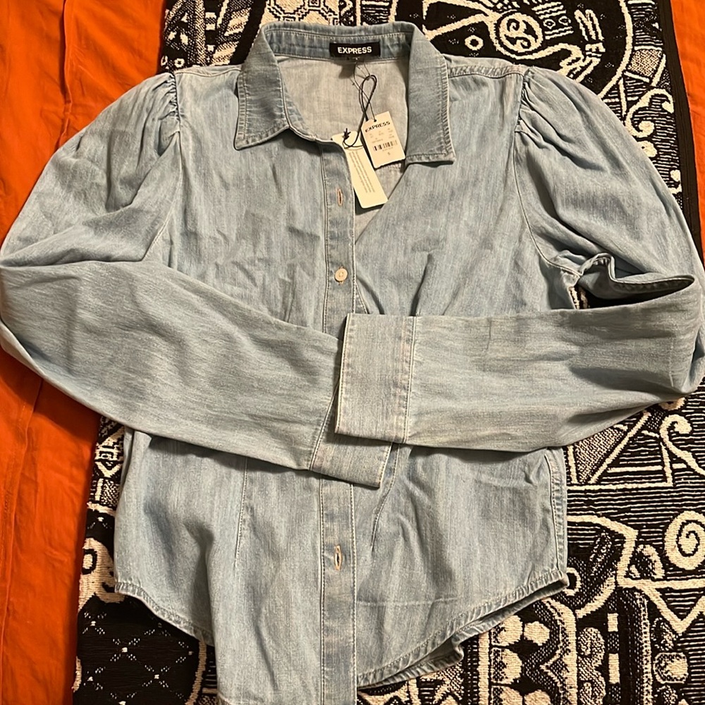 New, Express top, washed blue, small